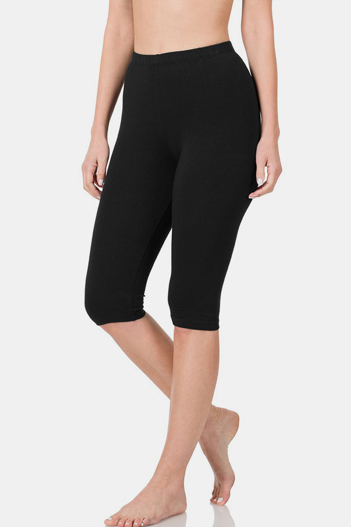 Zenana Full Size High Waist Capris-Pants-Inspired by Justeen-Women's Clothing Boutique