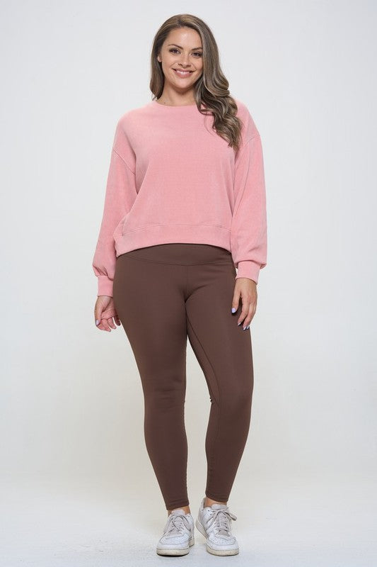 Yelete Full Size Fleece Lined High Waisted Leggings-Pants-Inspired by Justeen-Women's Clothing Boutique