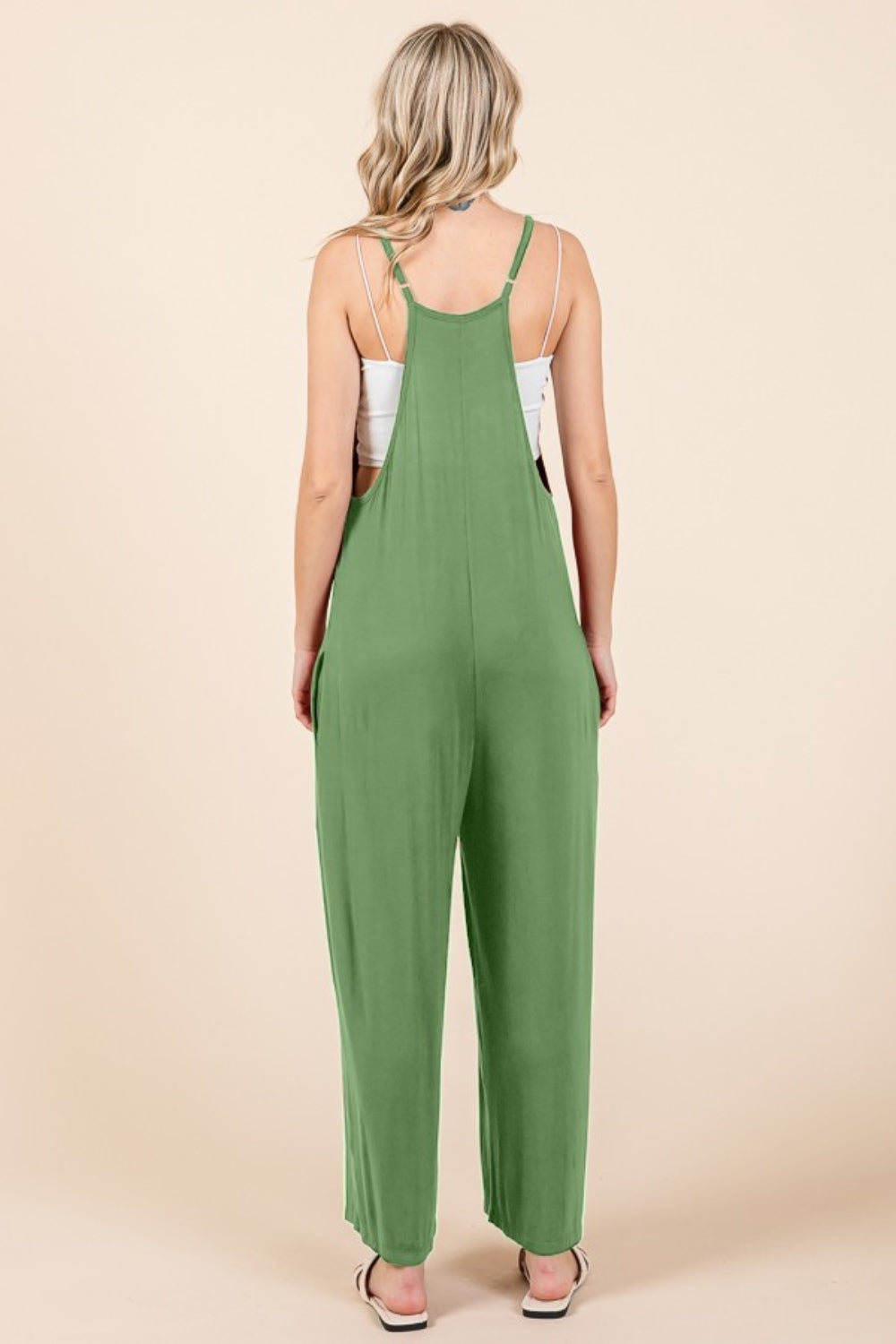 Culture Code Full Size Sleeveless Wide Leg Jumpsuit with Pockets-Jumpsuits & Rompers-Inspired by Justeen-Women's Clothing Boutique