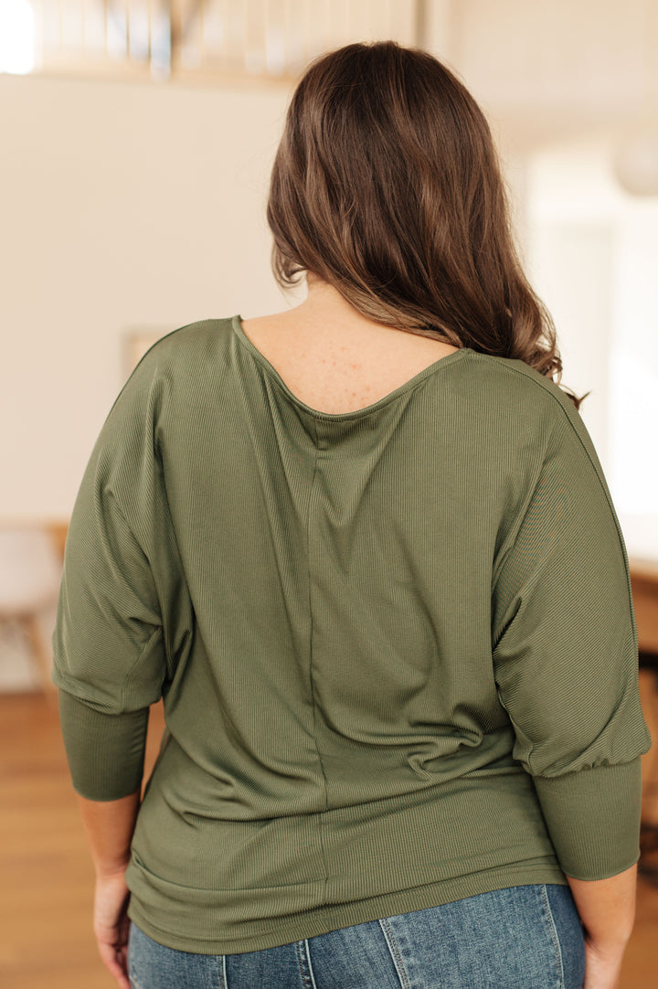 A Day Together Long Sleeve Top in Olive-Tops-Inspired by Justeen-Women's Clothing Boutique