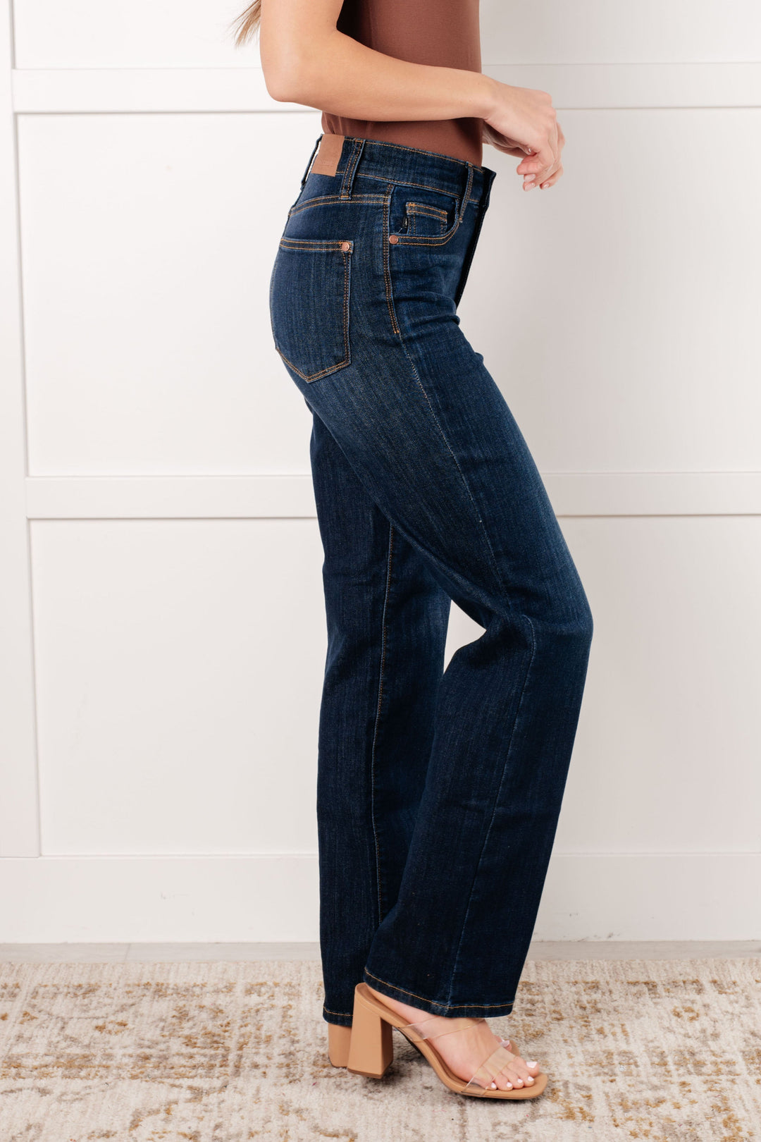 Alaina High Rise Classic Straight Jeans-Denim-Inspired by Justeen-Women's Clothing Boutique