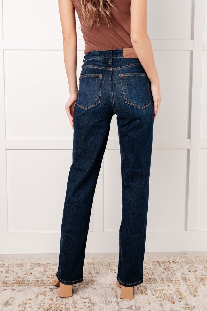 Alaina High Rise Classic Straight Jeans-Denim-Inspired by Justeen-Women's Clothing Boutique