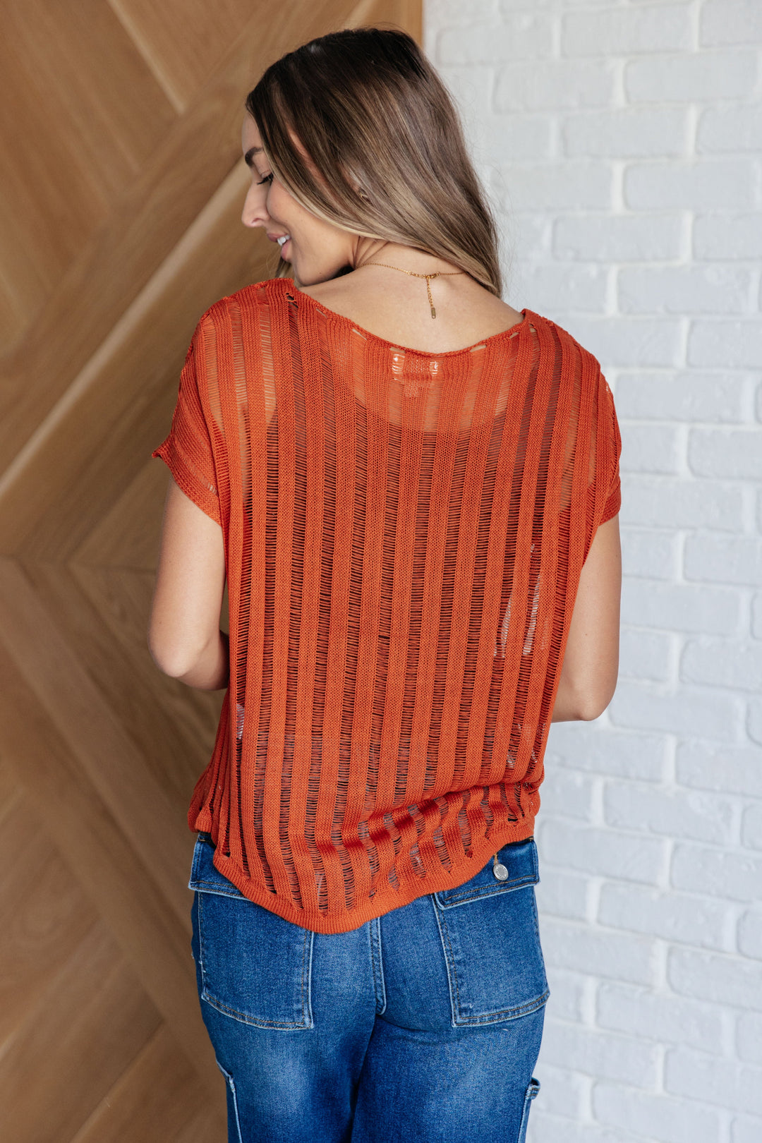 All I See Is You Loose Knit Top-Short Sleeve Tops-Inspired by Justeen-Women's Clothing Boutique