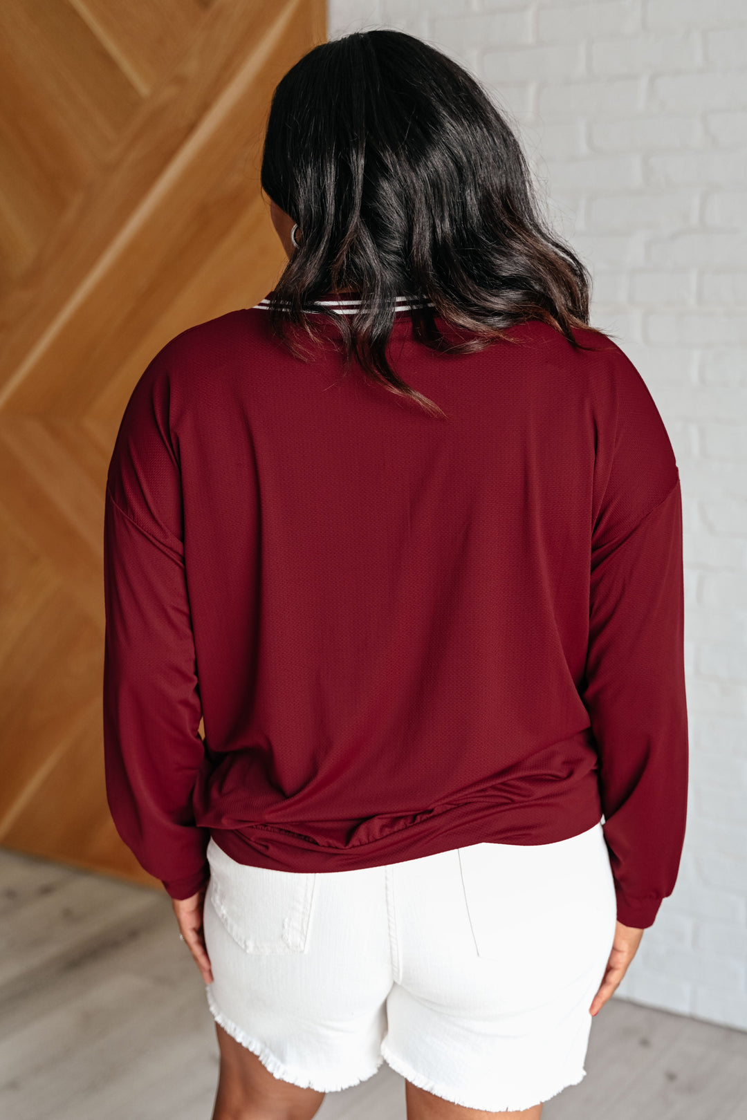 All Out Comfort V-Neck Pullover in Red Merlot-Sweaters/Sweatshirts-Inspired by Justeen-Women's Clothing Boutique