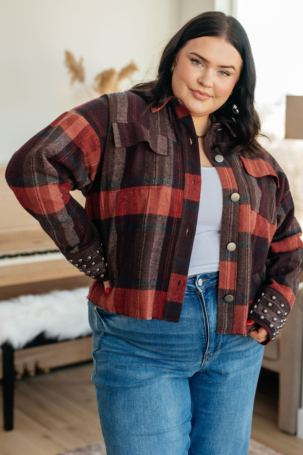 Already There Plaid Shacket-Outerwear-Inspired by Justeen-Women's Clothing Boutique