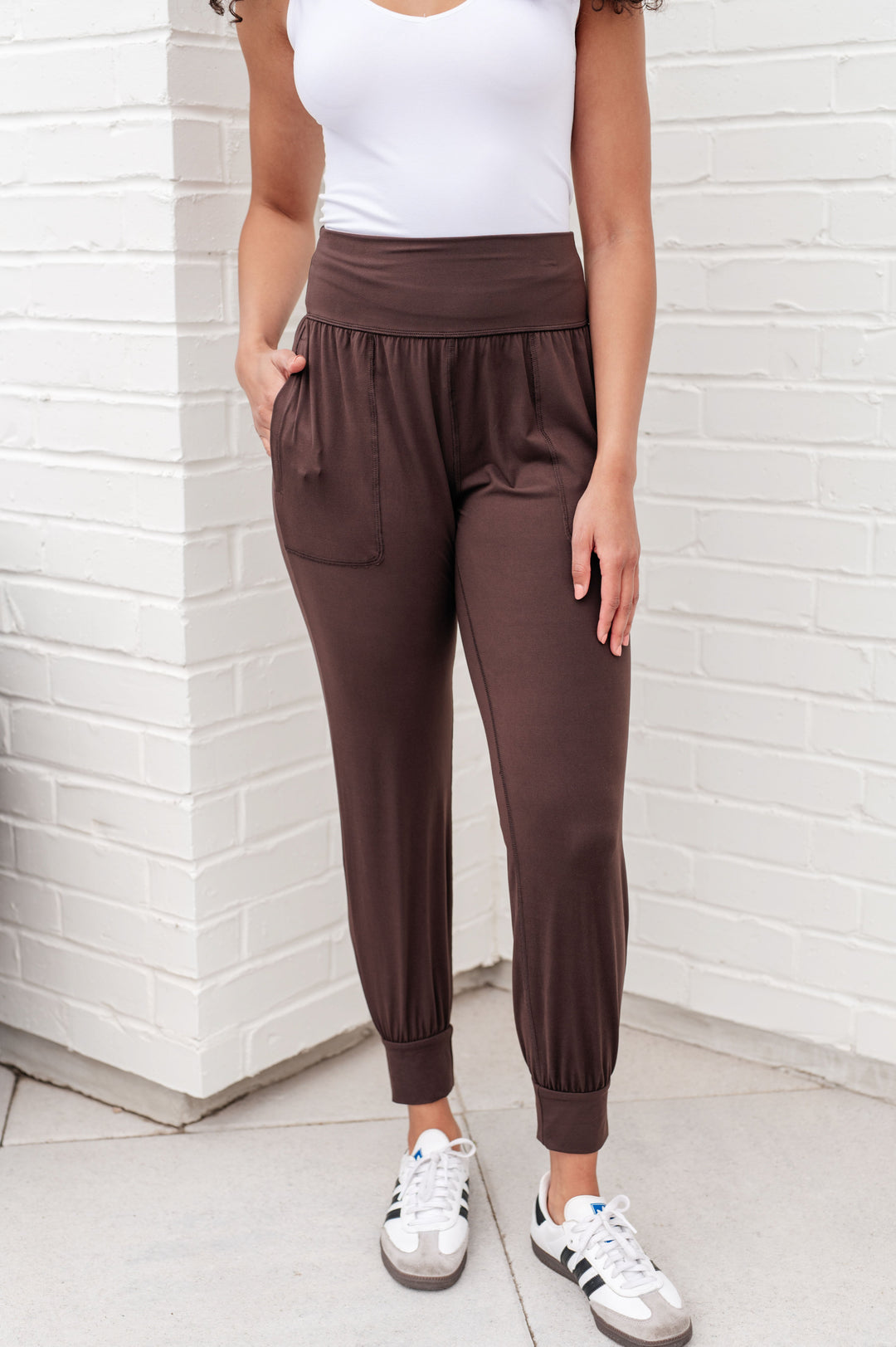 Always Accelerating Joggers in Espresso-Pants-Inspired by Justeen-Women's Clothing Boutique in Chicago, Illinois