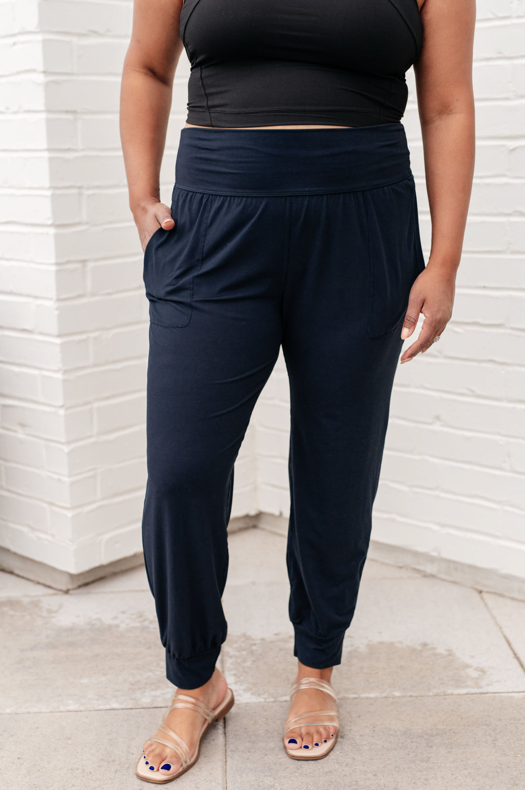 Always Accelerating Joggers in Nocturnal Navy-Athleisure-Inspired by Justeen-Women's Clothing Boutique in Chicago, Illinois