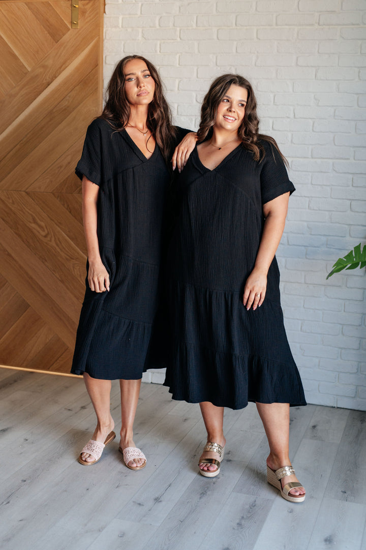 Always Learning Dolman Sleeve Dress in Black-Dresses-Inspired by Justeen-Women's Clothing Boutique