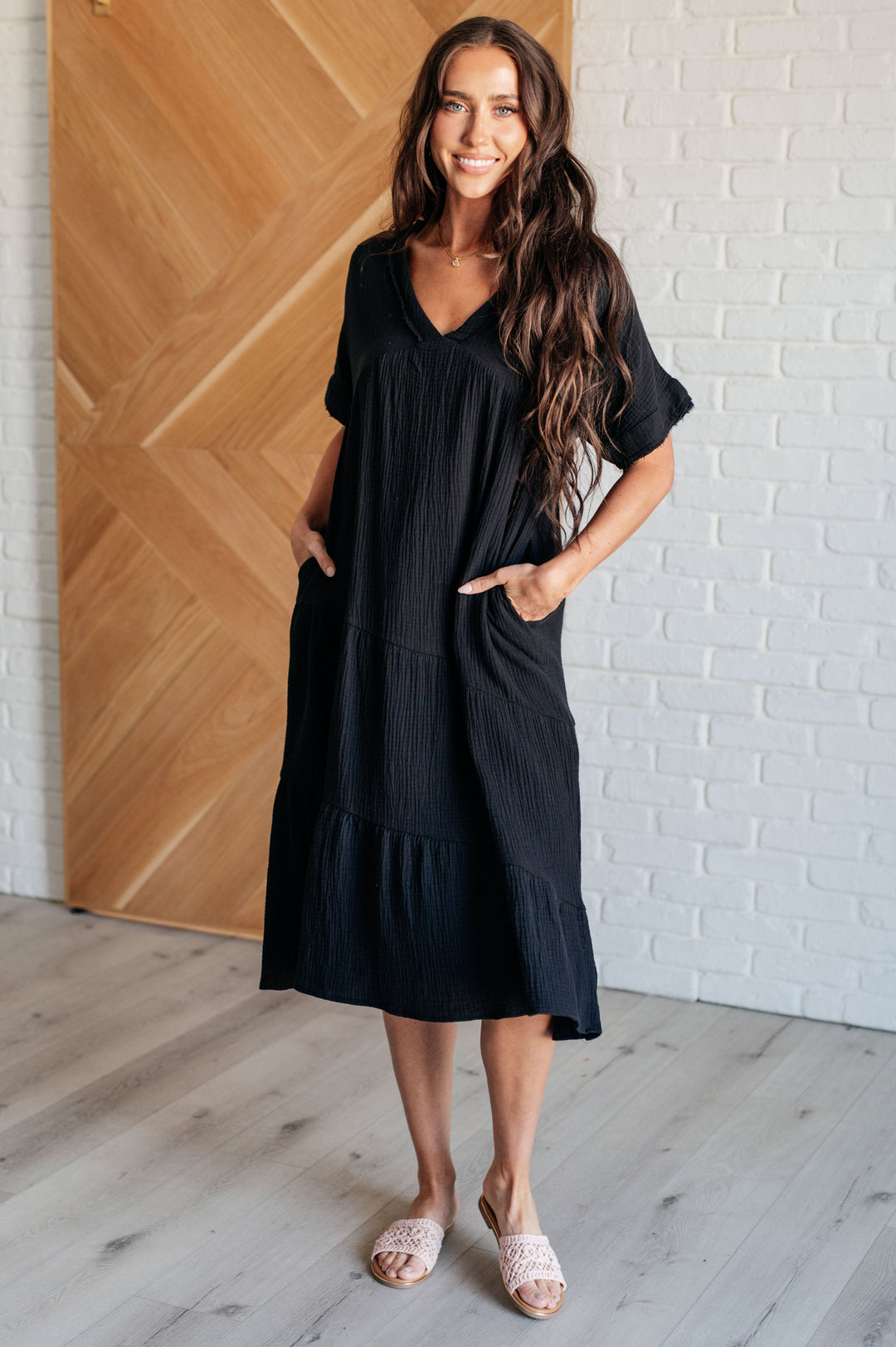 Always Learning Dolman Sleeve Dress in Black-Dresses-Inspired by Justeen-Women's Clothing Boutique