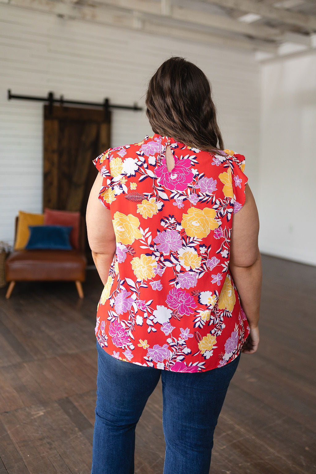 Among The Flowers Floral Top-Tank Tops-Inspired by Justeen-Women's Clothing Boutique