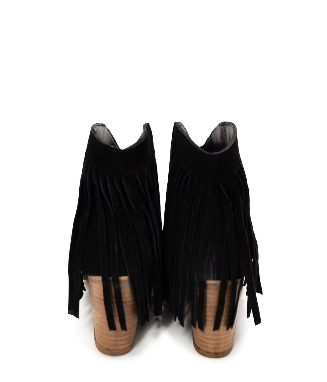 Amos Fringe Ankle Bootie in Black Suede-Shoes-Inspired by Justeen-Women's Clothing Boutique