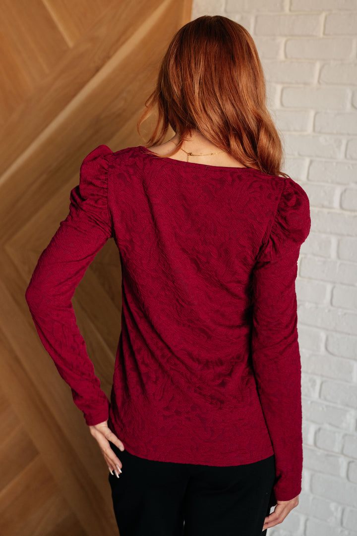 Ask A Question Ruched Sleeve Top-110 Long Sleeve Tops-Inspired by Justeen-Women's Clothing Boutique