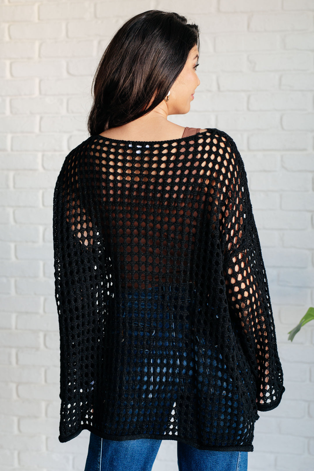 Ask Anyway Fishnet Sweater-Sweaters/Sweatshirts-Inspired by Justeen-Women's Clothing Boutique