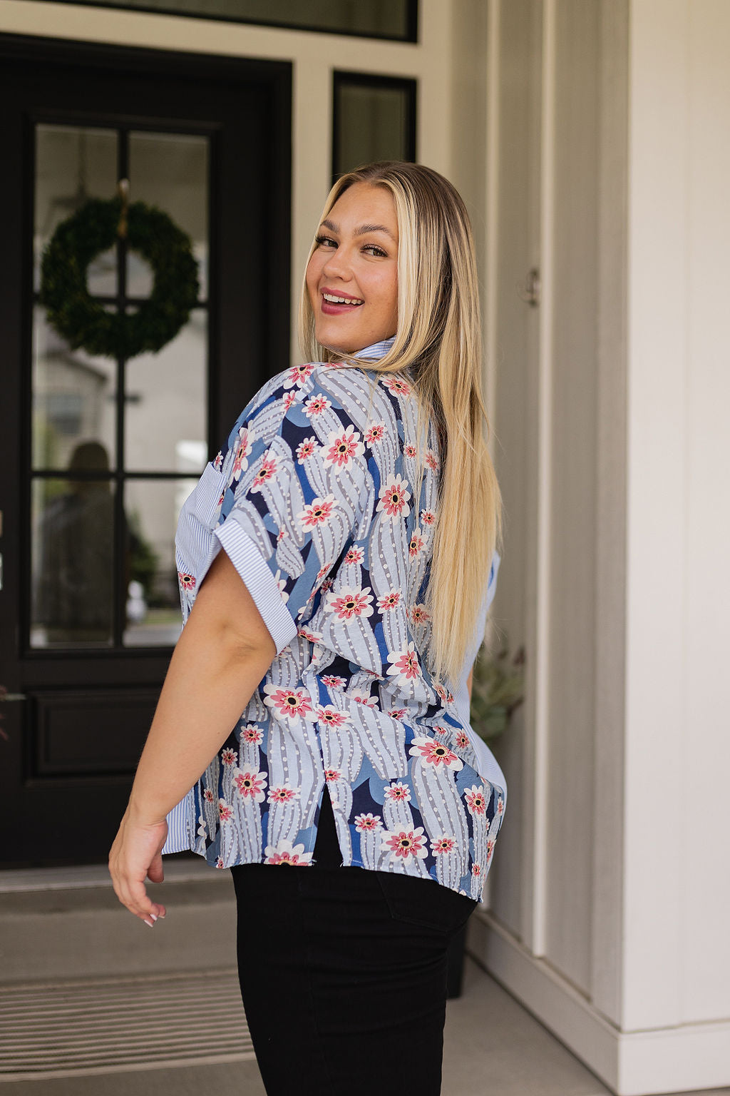 Best Of Both Worlds Button Down Top-Tops-Inspired by Justeen-Women's Clothing Boutique