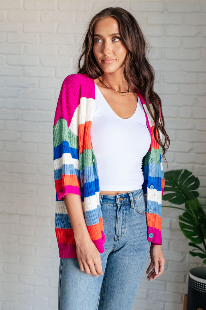 Bold Flirt Button Down Cardigan-Cardigans + Kimonos-Inspired by Justeen-Women's Clothing Boutique