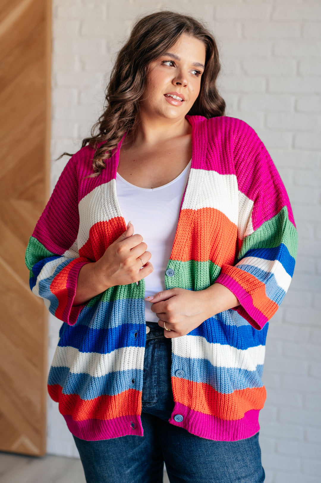 Bold Flirt Button Down Cardigan-Cardigans + Kimonos-Inspired by Justeen-Women's Clothing Boutique