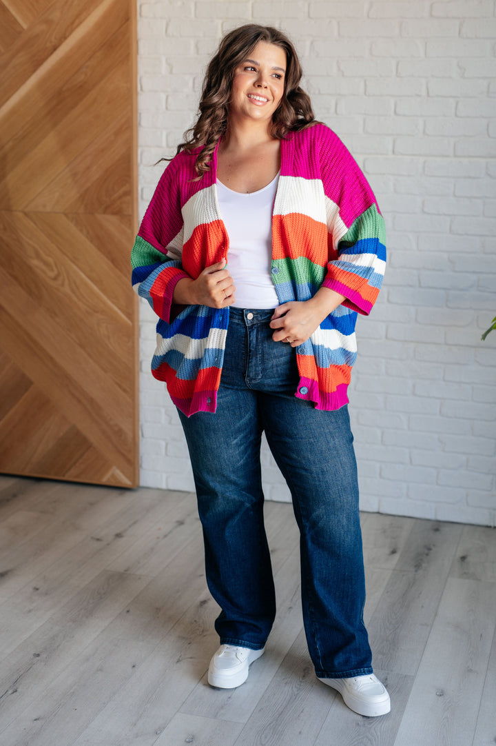 Bold Flirt Button Down Cardigan-Cardigans + Kimonos-Inspired by Justeen-Women's Clothing Boutique