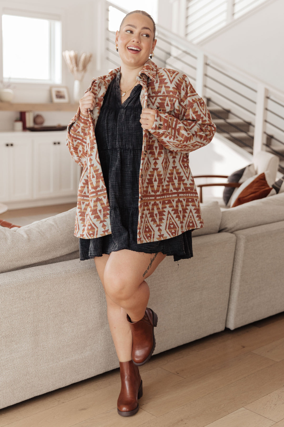 Gather Round Aztec Shacket-Outerwear-Inspired by Justeen-Women's Clothing Boutique