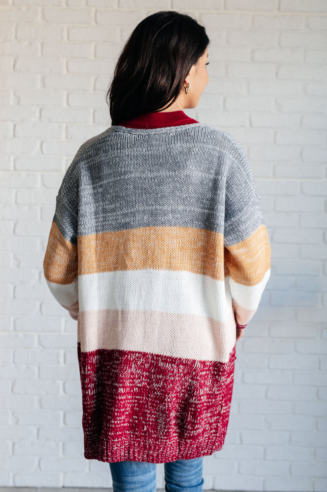 Bring the Warmth Color Block Cardigan-Cardigans + Kimonos-Inspired by Justeen-Women's Clothing Boutique