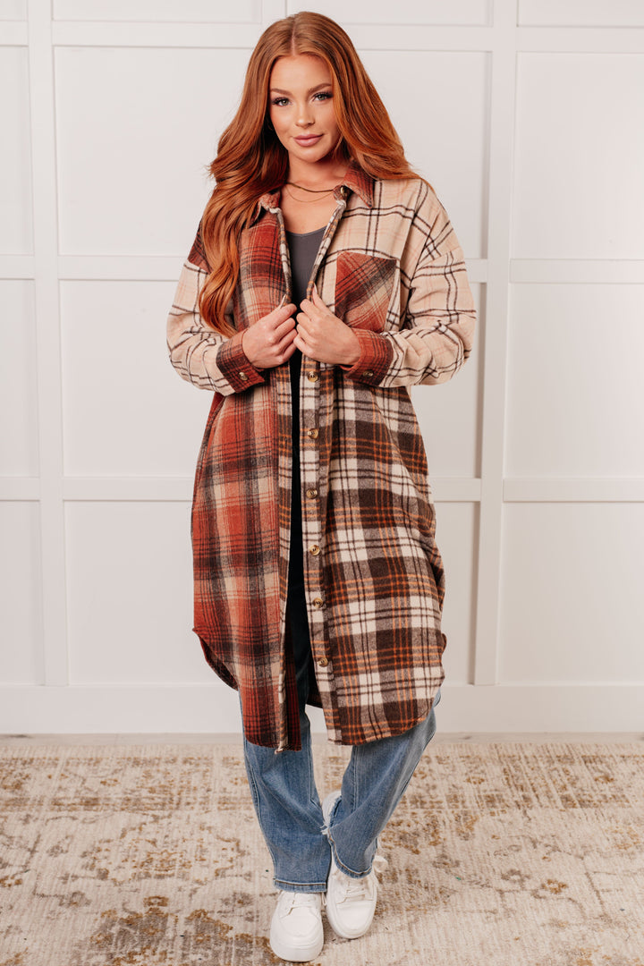 Cabin Fever Flannel Plaid Oversized Shacket-Outerwear-Inspired by Justeen-Women's Clothing Boutique