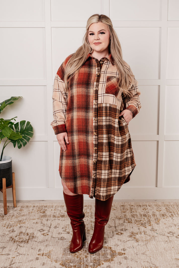 Cabin Fever Flannel Plaid Oversized Shacket-Outerwear-Inspired by Justeen-Women's Clothing Boutique