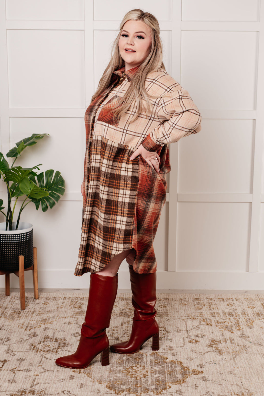 Cabin Fever Flannel Plaid Oversized Shacket-Outerwear-Inspired by Justeen-Women's Clothing Boutique