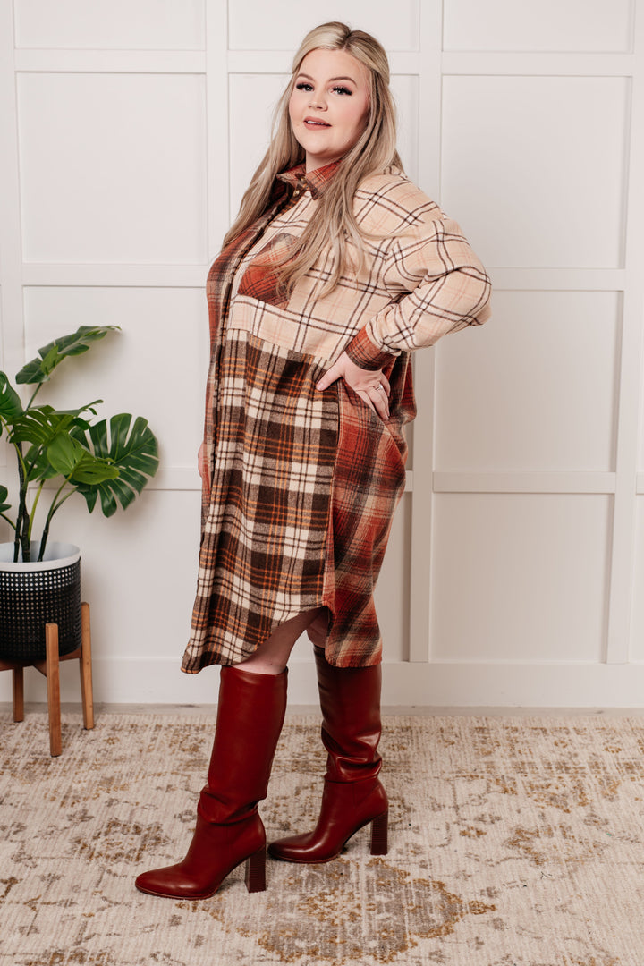 Cabin Fever Flannel Plaid Oversized Shacket-Outerwear-Inspired by Justeen-Women's Clothing Boutique