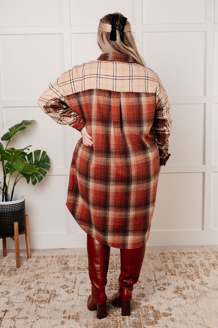 Cabin Fever Flannel Plaid Oversized Shacket-Outerwear-Inspired by Justeen-Women's Clothing Boutique