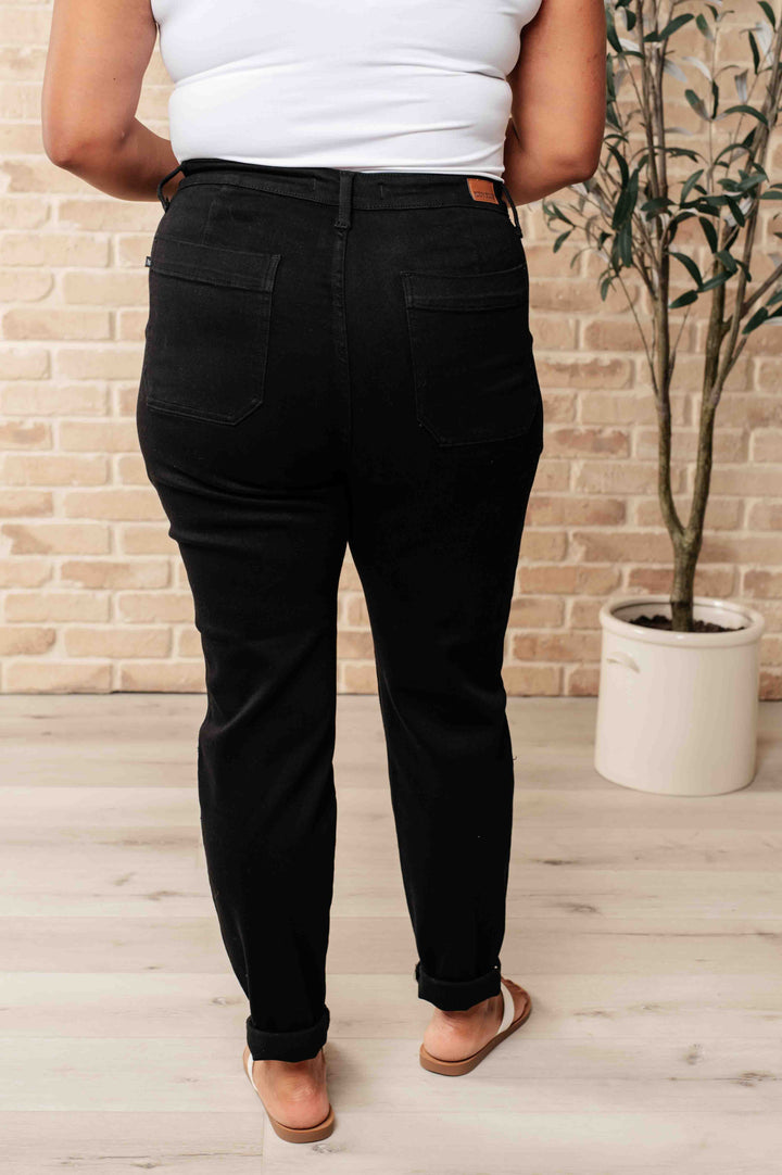 Carmen Double Cuff Joggers in Black-Pants-Inspired by Justeen-Women's Clothing Boutique