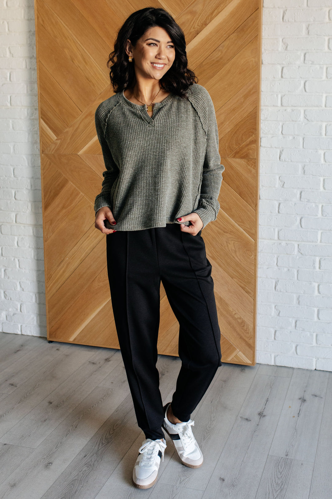 Center Seam Scuba Joggers in Black-Pants-Inspired by Justeen-Women's Clothing Boutique