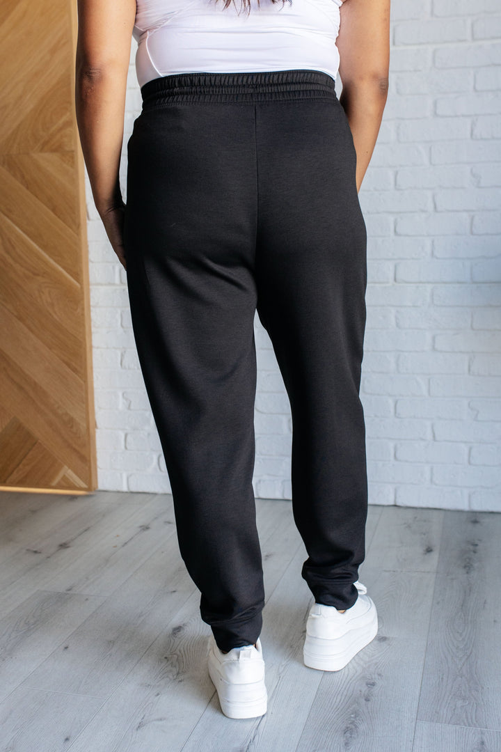 Center Seam Scuba Joggers in Black-Pants-Inspired by Justeen-Women's Clothing Boutique