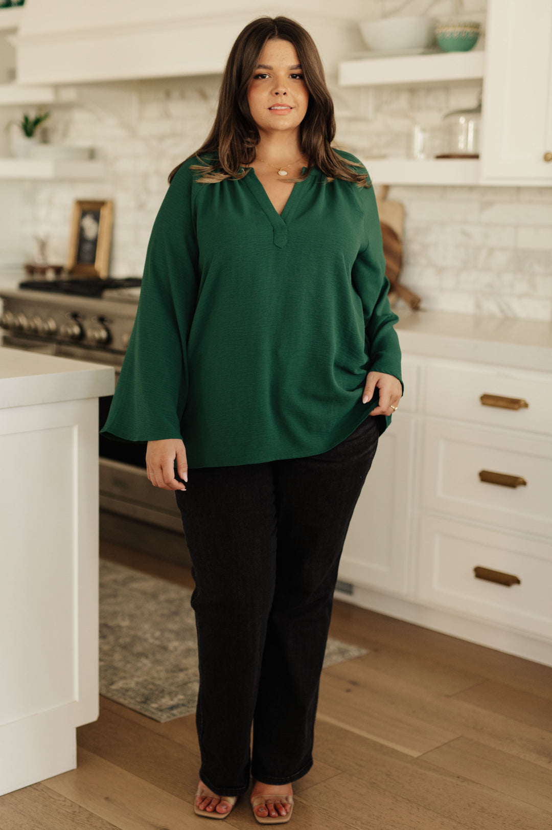 Climb On V-Neck Blouse-110 Long Sleeve Tops-Inspired by Justeen-Women's Clothing Boutique