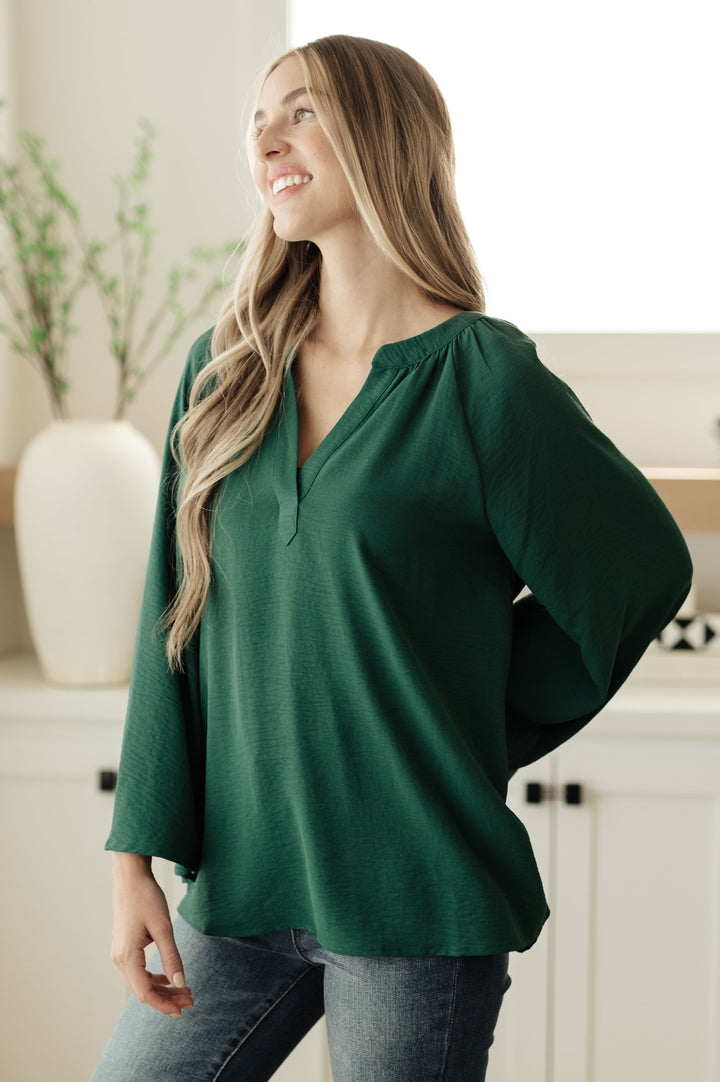 Climb On V-Neck Blouse-110 Long Sleeve Tops-Inspired by Justeen-Women's Clothing Boutique