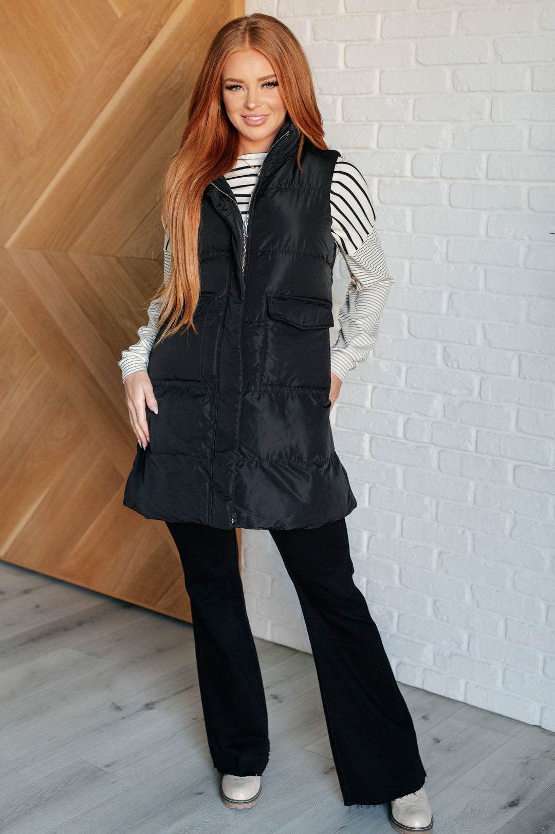 Cold and Calculated Longline Puffer Vest-Outerwear-Inspired by Justeen-Women's Clothing Boutique