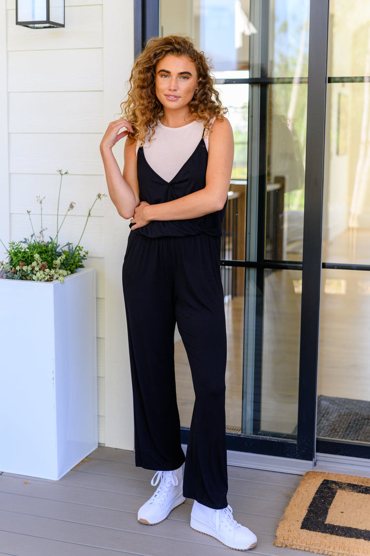 Completely Justified Jumpsuit in Black-Jumpsuits & Rompers-Inspired by Justeen-Women's Clothing Boutique