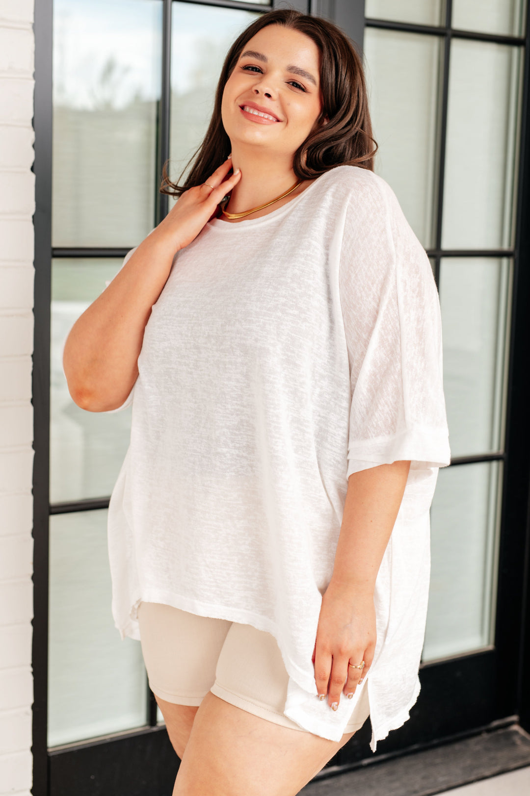 Continue On Oversized Tunic-Short Sleeve Tops-Inspired by Justeen-Women's Clothing Boutique in Chicago, Illinois