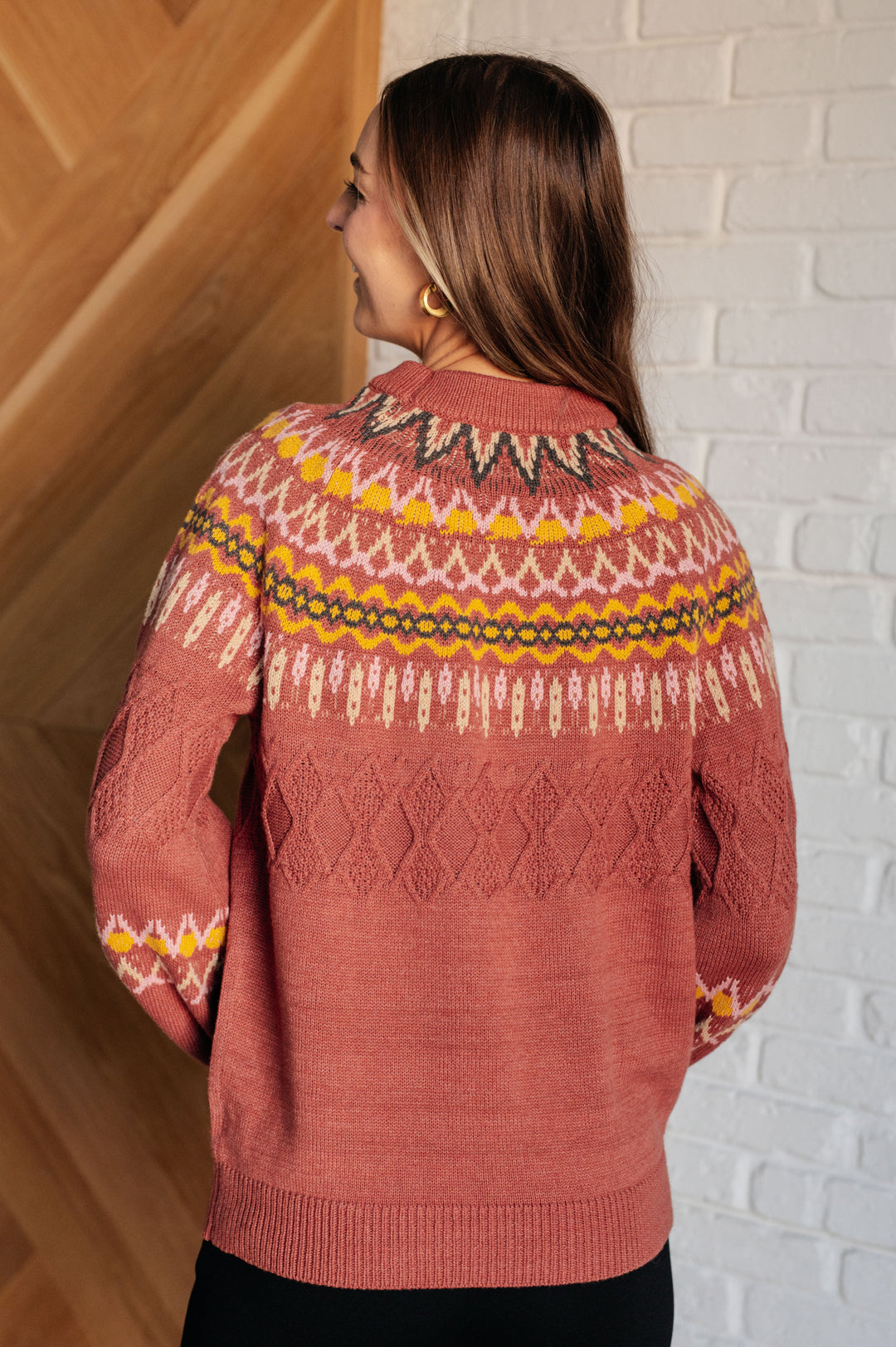 Cozy Chalet Fair Isle Sweater-Sweaters/Sweatshirts-Inspired by Justeen-Women's Clothing Boutique