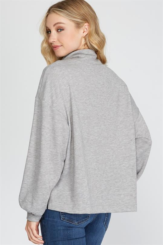 Susan French Terry Pocket Sweater-Sweaters/Sweatshirts-Inspired by Justeen-Women's Clothing Boutique in Chicago, Illinois