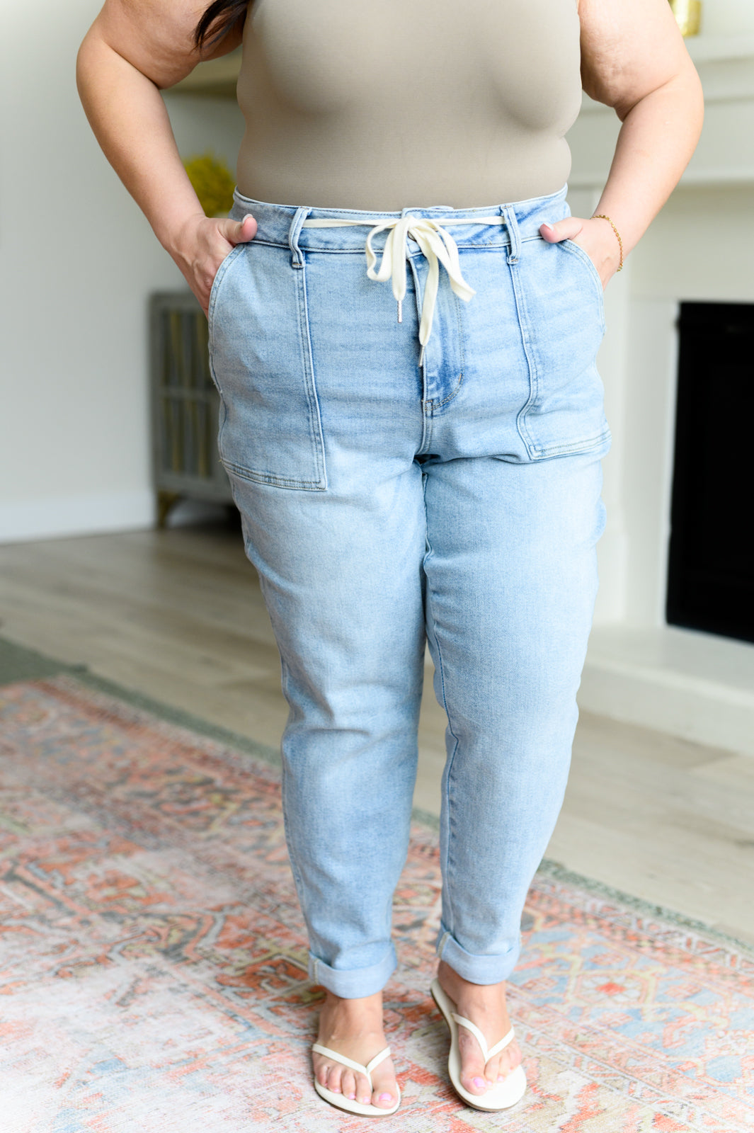 Cooper High Rise Vintage Denim Jogger-Denim-Inspired by Justeen-Women's Clothing Boutique in Chicago, Illinois