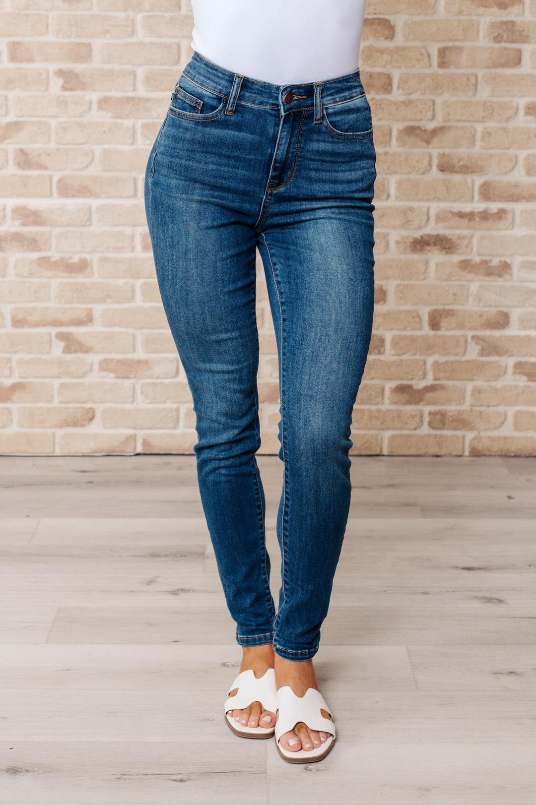 Daphne High Rise Skinny Jeans-Denim-Inspired by Justeen-Women's Clothing Boutique
