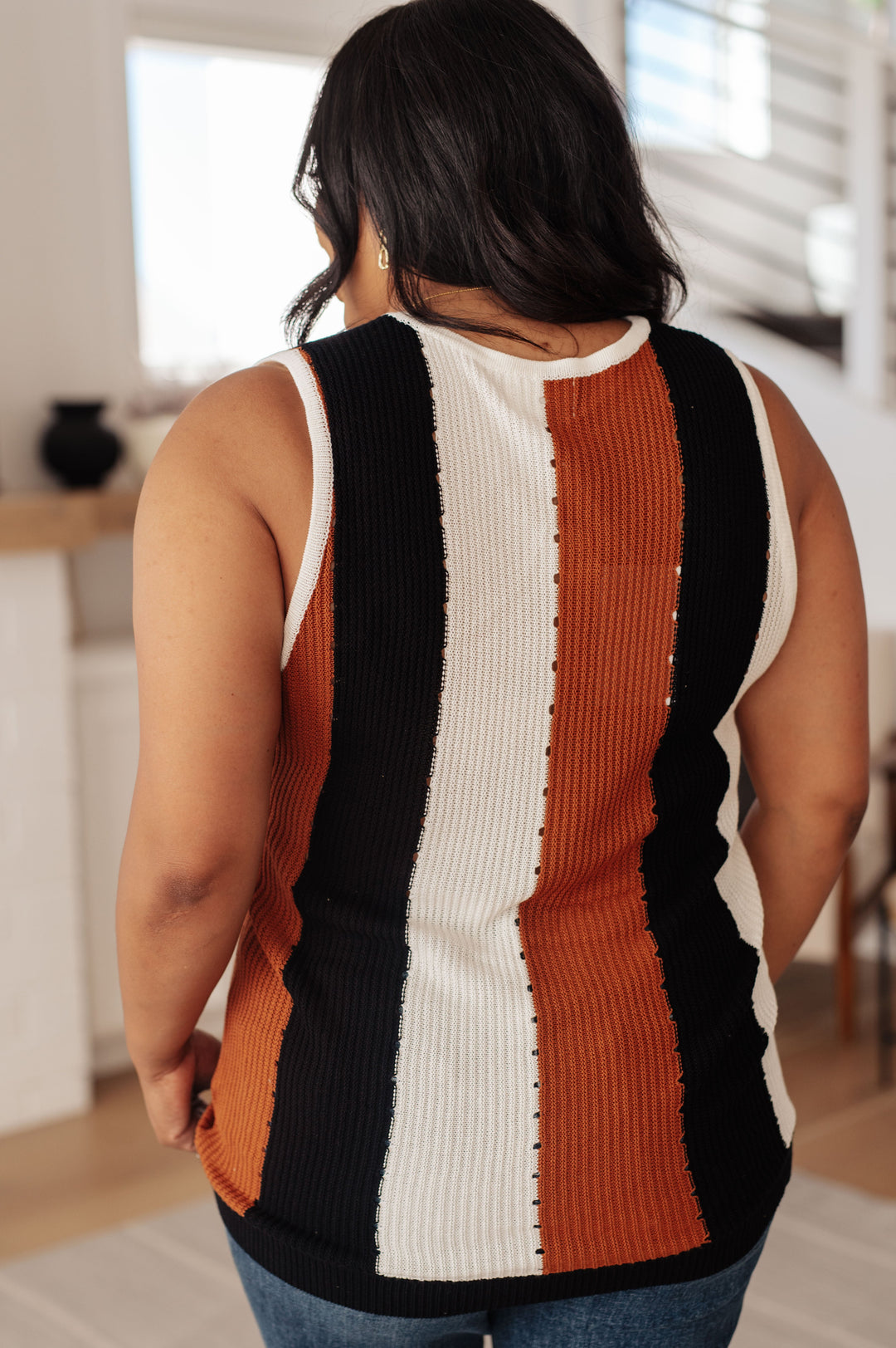 Decidedly Undecided Knit Striped Tank-Tank Tops-Inspired by Justeen-Women's Clothing Boutique