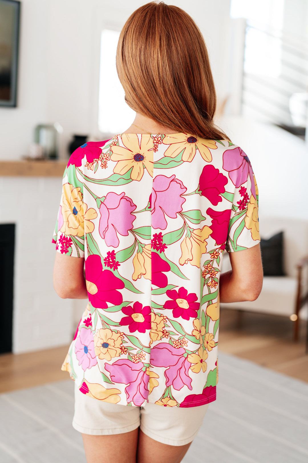 Do It Anyways Floral Top-Short Sleeve Tops-Inspired by Justeen-Women's Clothing Boutique