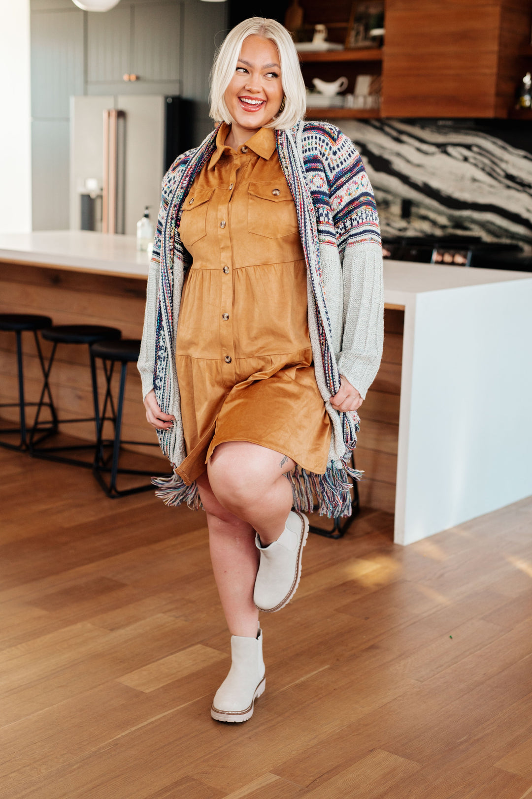 Oh So Lucky Fringe Cardigan-Cardigans + Kimonos-Inspired by Justeen-Women's Clothing Boutique