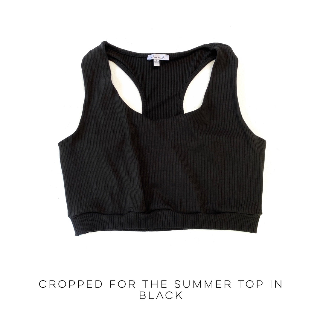 Cropped for the Summer Top in Black-White Birch-Inspired by Justeen-Women's Clothing Boutique