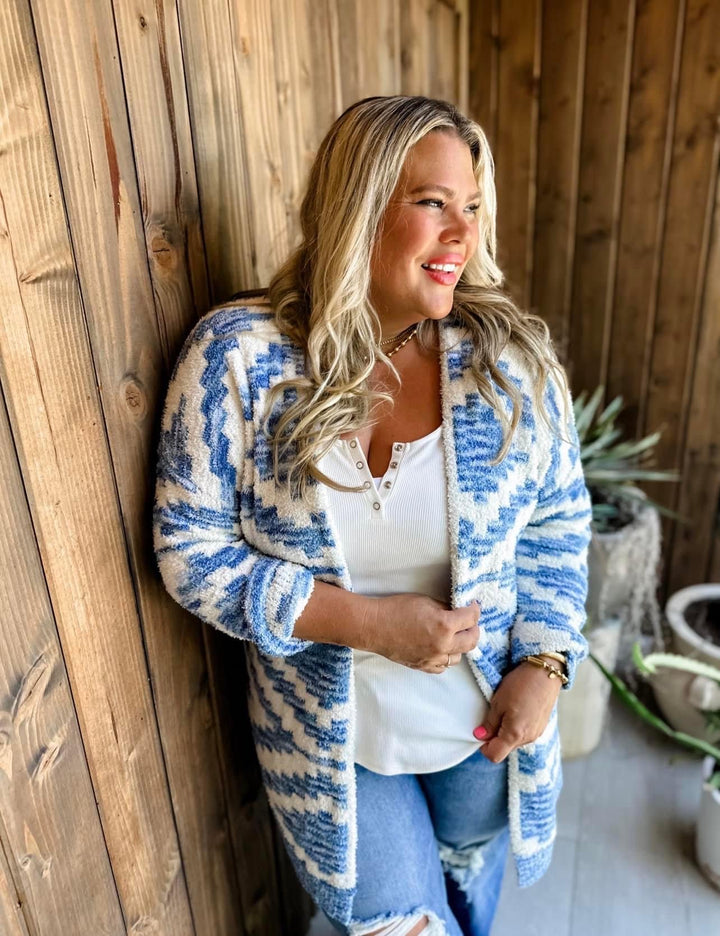 Blakeley Avery Aztec Cloud Cardigan-Cardigans + Kimonos-Inspired by Justeen-Women's Clothing Boutique in Chicago, Illinois