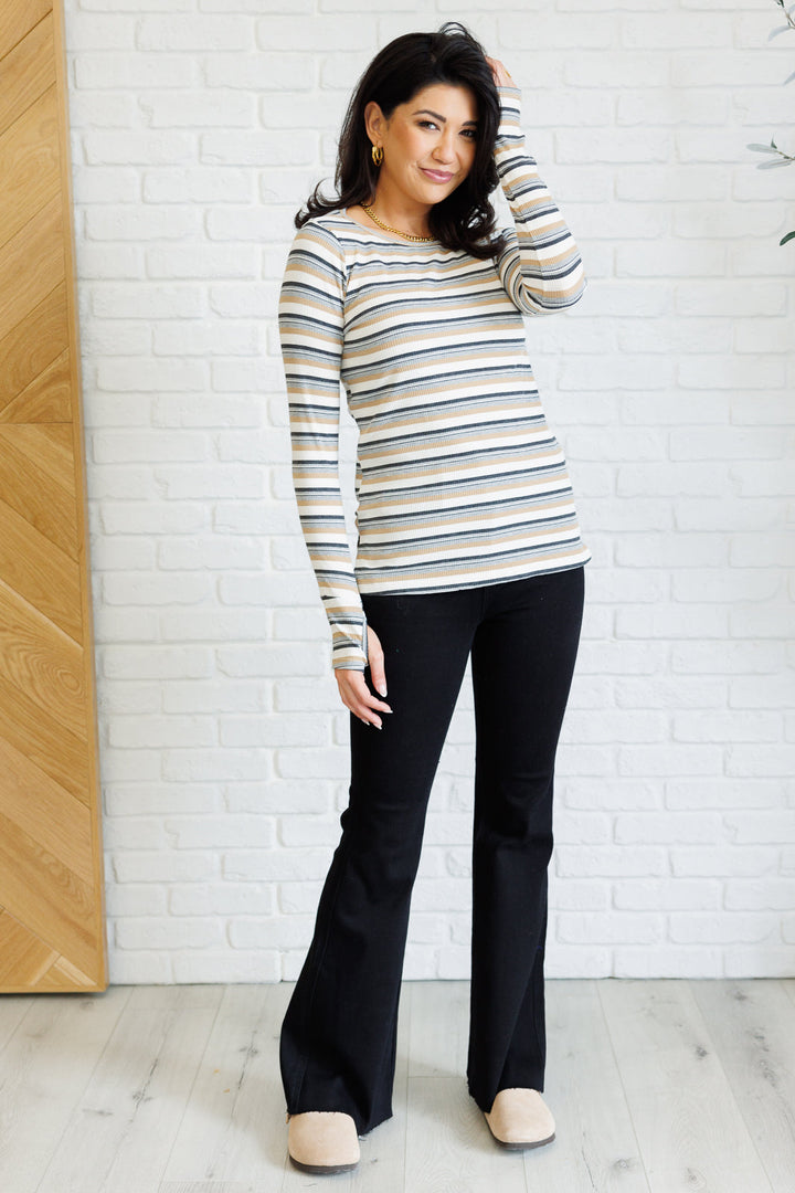 East Coast Breeze Striped Top-110 Long Sleeve Tops-Inspired by Justeen-Women's Clothing Boutique