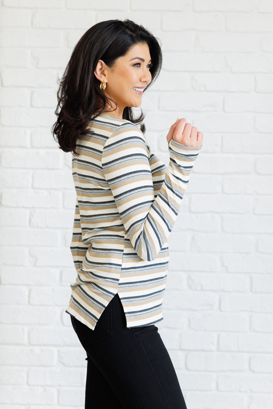 East Coast Breeze Striped Top-110 Long Sleeve Tops-Inspired by Justeen-Women's Clothing Boutique