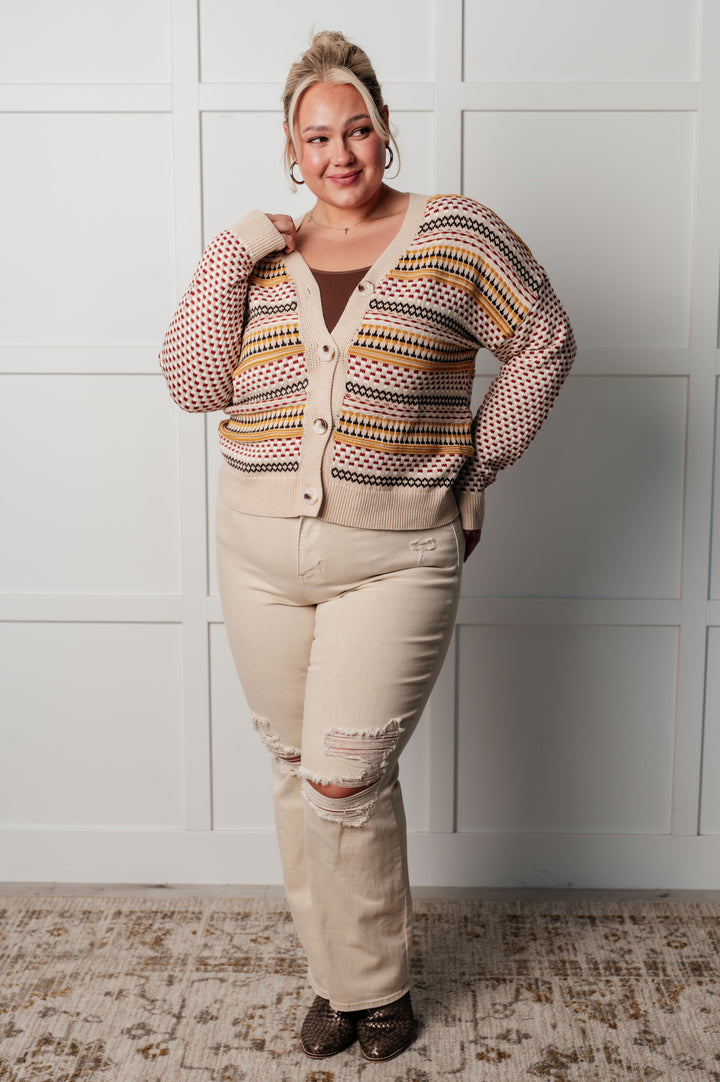 Effortless Elements Striped Cardigan-Cardigans + Kimonos-Inspired by Justeen-Women's Clothing Boutique