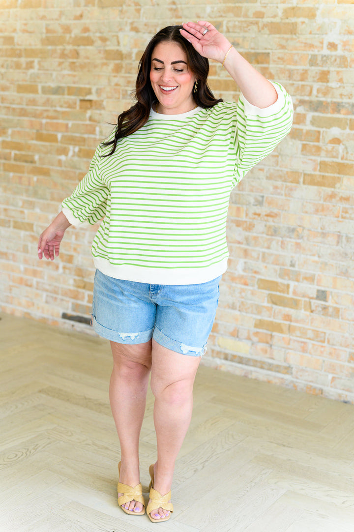 Enrichment Time Striped Top-Short Sleeve Tops-Inspired by Justeen-Women's Clothing Boutique