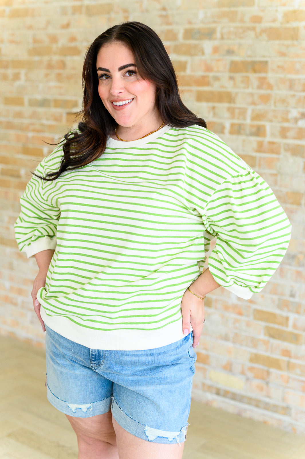 Enrichment Time Striped Top-Short Sleeve Tops-Inspired by Justeen-Women's Clothing Boutique